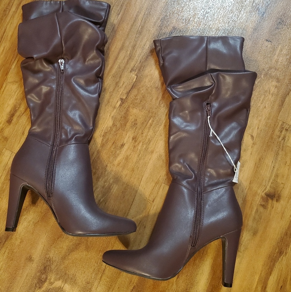 Christian Sirano Black Violet Tall Slouch Boot - Picture 7 of 7